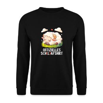 Offizielles Schafshirt Offizielles Schlafshirt - Unisex Pullover - Schwarz - Vorne - Alina (178cm) & Michal (187cm)