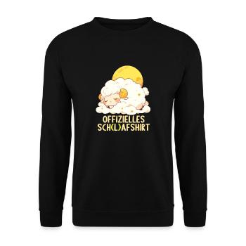 Offizielles Schafshirt Offizielles Schlafshirt - Unisex Pullover - Schwarz - Vorne - Alina (178cm) & Michal (187cm)