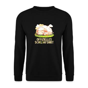 Offizielles Schafshirt Offizielles Schlafshirt - Unisex Pullover - Schwarz - Vorne - Alina (178cm) & Michal (187cm)