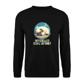Offizielles Schafshirt Offizielles Schlafshirt - Unisex Pullover - Schwarz - Vorne - Alina (178cm) & Michal (187cm)