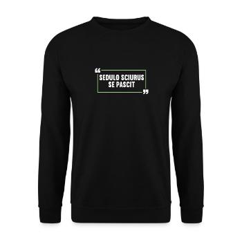 Latin Funny Latin Saying - Unisex Sweatshirt - black - Front - Alina (178cm) & Michal (187cm)