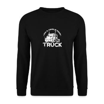 Je suis un simple camionneur - Sweat-shirt Unisexe - noir - Devant - Alina (178cm) & Michal (187cm)