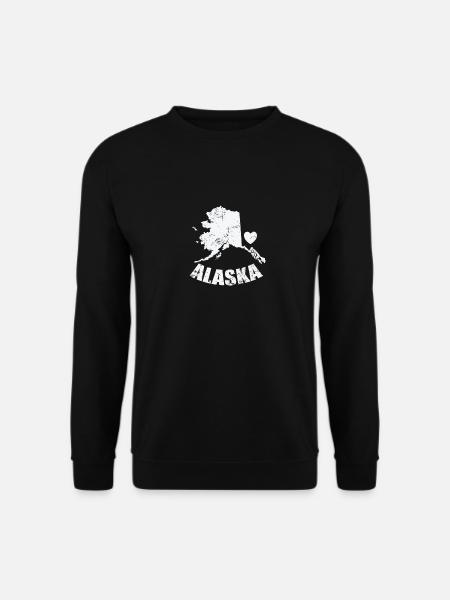 Alaska Heart State USA America - Unisex Sweatshirt - black