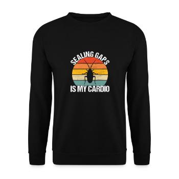 Pest Control Exterminators - Unisex Sweatshirt - black - Front - Alina (178cm) & Michal (187cm)