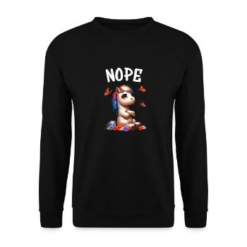 Cheval Drôle Dicton Non pour les amoureux des chevaux - Sweat-shirt Unisexe - noir - Devant - Alina (178cm) & Michal (187cm)