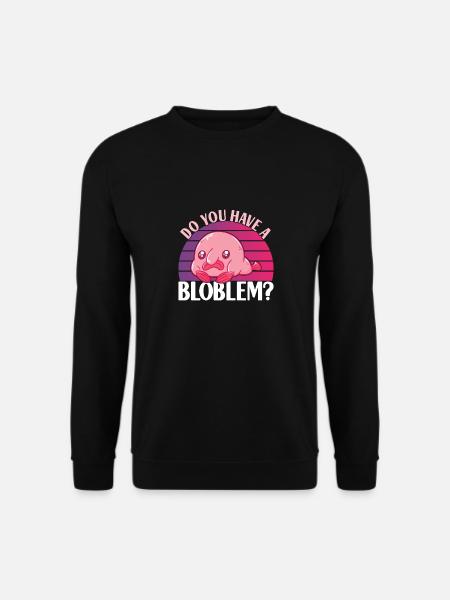 Cute Blob Fish Ugly Fish - Unisex Sweatshirt - black