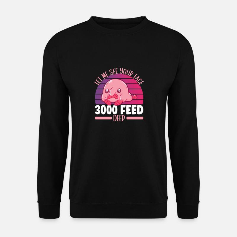 Poisson blob mignon poisson laid - Sweat-shirt Unisexe - noir
