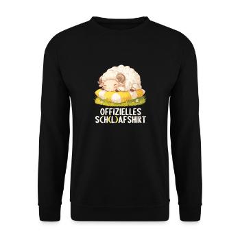Offizielles Schafshirt Offizielles Schlafshirt - Unisex Pullover - Schwarz - Vorne - Alina (178cm) & Michal (187cm)
