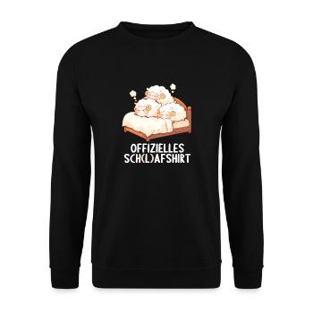 Offizielles Schafshirt Offizielles Schlafshirt - Unisex Pullover - Schwarz - Vorne - Alina (178cm) & Michal (187cm)
