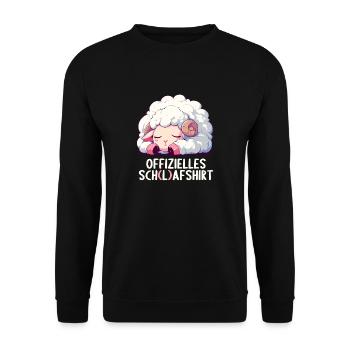 Offizielles Schafshirt Offizielles Schlafshirt - Unisex Pullover - Schwarz - Vorne - Alina (178cm) & Michal (187cm)