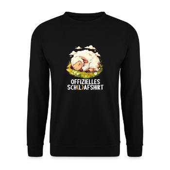 Offizielles Schafshirt Offizielles Schlafshirt - Unisex Pullover - Schwarz - Vorne - Alina (178cm) & Michal (187cm)