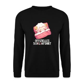 Offizielles Schafshirt Offizielles Schlafshirt - Unisex Pullover - Schwarz - Vorne - Alina (178cm) & Michal (187cm)