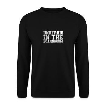 Sans peur dans la salle de conférence - Sweat-shirt Unisexe - noir - Devant - Alina (178cm) & Michal (187cm)