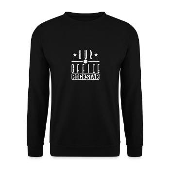 Our Office Rocker - Unisex Sweatshirt - black - Front - Alina (178cm) & Michal (187cm)