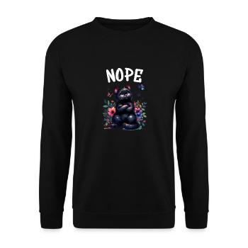 Chat drôle de dicton non pour les amoureux des chats - Sweat-shirt Unisexe - noir - Devant - Alina (178cm) & Michal (187cm)