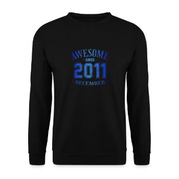 December 2011 - Birthday in December Awesome - Unisex Sweatshirt - black - Front - Alina (178cm) & Michal (187cm)