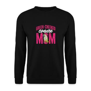 Molina Parakeet Parrot Bird Parakeet - Unisex Sweatshirt - black - Front - Alina (178cm) & Michal (187cm)