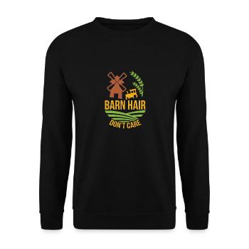 Barn Hair Don t Care - Unisex Sweatshirt - black - Front - Alina (178cm) & Michal (187cm)