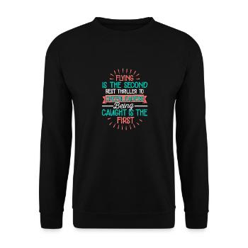Flying Is The Second Best Thrill To Cheerleaders C - Unisex Sweatshirt - black - Front - Alina (178cm) & Michal (187cm)