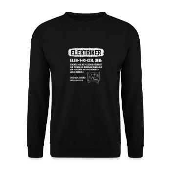 Électricien fier, professionnel et irrésistible - Sweat-shirt Unisexe - noir - Devant - Alina (178cm) & Michal (187cm)