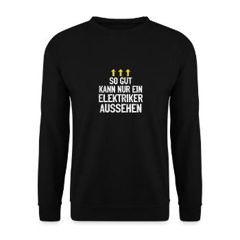 Électricien fier, professionnel et irrésistible - Sweat-shirt Unisexe - noir - Devant - Alina (178cm) & Michal (187cm)