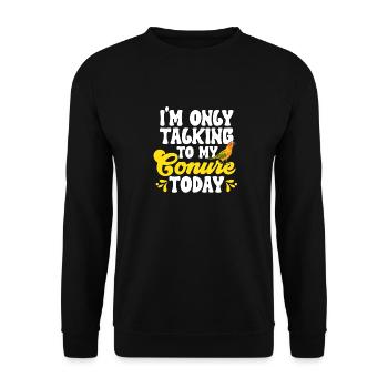 Parakeet, Parrot, Parakeet, Bird - Unisex Sweatshirt - black - Front - Alina (178cm) & Michal (187cm)