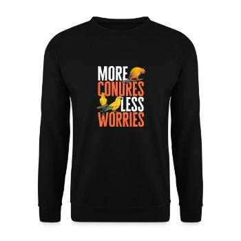 Parakeet, Parrot, Parakeet, Bird - Unisex Sweatshirt - black - Front - Alina (178cm) & Michal (187cm)