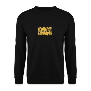 Leader by Example - Unisex Sweatshirt - black - Front - Alina (178cm) & Michal (187cm)