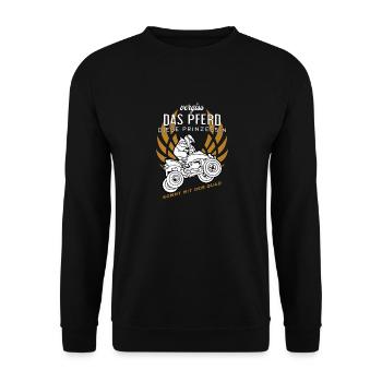 Oubliez le cheval Cette princesse est livrée avec un quad - Sweat-shirt Unisexe - noir - Devant - Alina (178cm) & Michal (187cm)