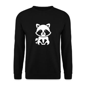 Raton laveur - Sweat-shirt Unisexe - noir - Devant - Alina (178cm) & Michal (187cm)