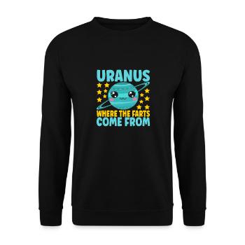 Astronomie Mignonne Planète Système Solaire Galaxie - Sweat-shirt Unisexe - noir - Devant - Alina (178cm) & Michal (187cm)