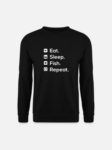 Eat Sleep Fish Repeat - Unisex Sweatshirt - black