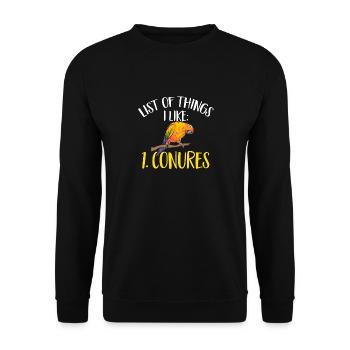 Parakeet, Parrot, Parakeet, Bird - Unisex Sweatshirt - black - Front - Alina (178cm) & Michal (187cm)