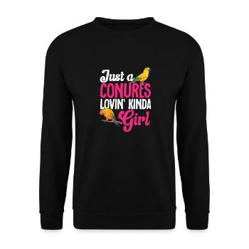 Parakeet, Parrot, Parakeet, Bird - Unisex Sweatshirt - black - Front - Alina (178cm) & Michal (187cm)