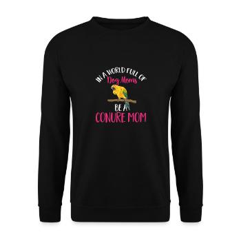 Parakeet, Parrot, Parakeet, Bird - Unisex Sweatshirt - black - Front - Alina (178cm) & Michal (187cm)
