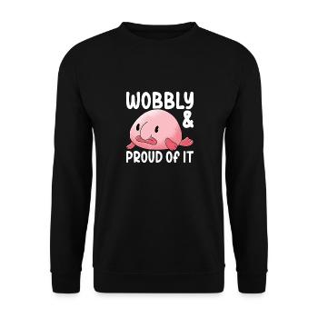 Poisson blob mignon poisson laid - Sweat-shirt Unisexe - noir - Devant - Alina (178cm) & Michal (187cm)
