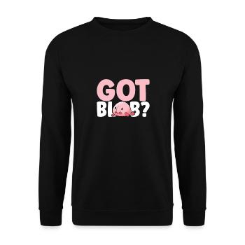 Poisson blob mignon poisson laid - Sweat-shirt Unisexe - noir - Devant - Alina (178cm) & Michal (187cm)