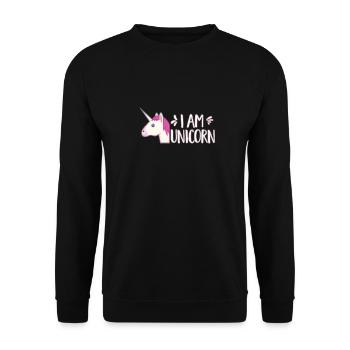 Je suis une licorne arc-en-ciel Magical Girl Licorne mignonne - Sweat-shirt Unisexe - noir - Devant - Alina (178cm) & Michal (187cm)