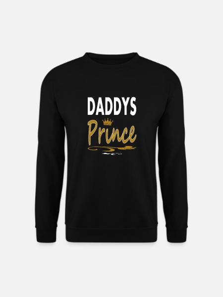daddys prince Papas Prinz Papa und Sohn Geschenk - Unisex Pullover - Schwarz
