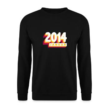 Januar 2014 0 10 Jahren Mann Frau Geburtstag - Unisex Pullover - Schwarz - Vorne - Alina (178cm) & Michal (187cm)