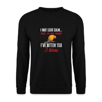 Parakeet, Parrot, Parakeet, Bird - Unisex Sweatshirt - black - Front - Alina (178cm) & Michal (187cm)