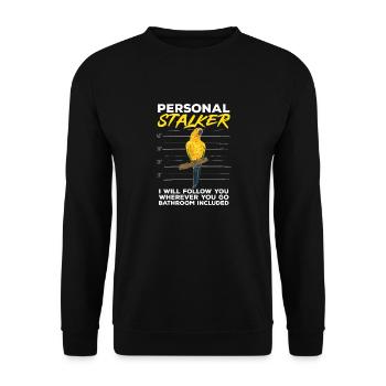 Parakeet, Parrot, Parakeet, Bird - Unisex Sweatshirt - black - Front - Alina (178cm) & Michal (187cm)