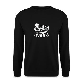 The Wizard of Work - Unisex Sweatshirt - black - Front - Alina (178cm) & Michal (187cm)