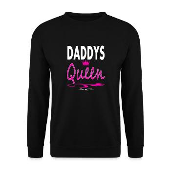 Dad's Queen Dad's Daughter Sayings Gift Idea - Unisex Sweatshirt - black - Front - Alina (178cm) & Michal (187cm)
