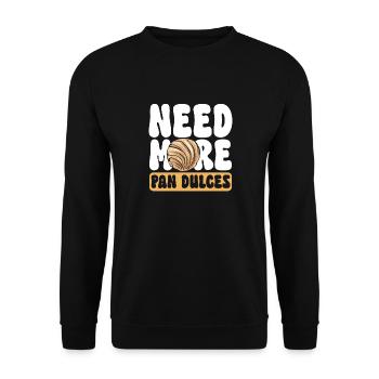 Concha Hispanique Mexicain Pan Dulce - Sweat-shirt Unisexe - noir - Devant - Alina (178cm) & Michal (187cm)