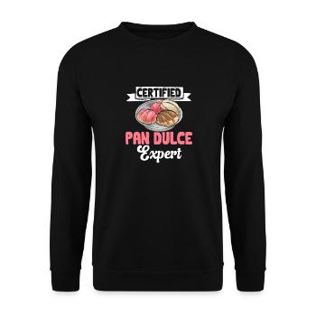 Concha Hispanic Mexican Pan Dulce - Unisex Sweatshirt - black - Front - Alina (178cm) & Michal (187cm)
