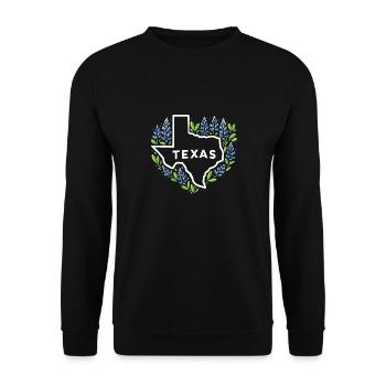 Bluebonnet Texas Routen USA Liebe Texas Mädchen Jungen - Unisex Pullover - Schwarz - Vorne - Alina (178cm) & Michal (187cm)