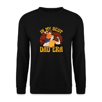 In my Best Dad era - Unisex Sweatshirt - black - Front - Alina (178cm) & Michal (187cm)