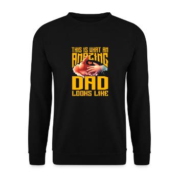 Voici à quoi ressemble un papa incroyable - Sweat-shirt Unisexe - noir - Devant - Alina (178cm) & Michal (187cm)