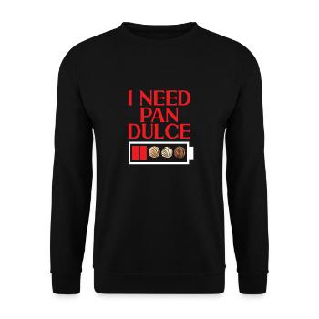 Concha Hispanic Mexican Pan Dulce - Unisex Sweatshirt - black - Front - Alina (178cm) & Michal (187cm)
